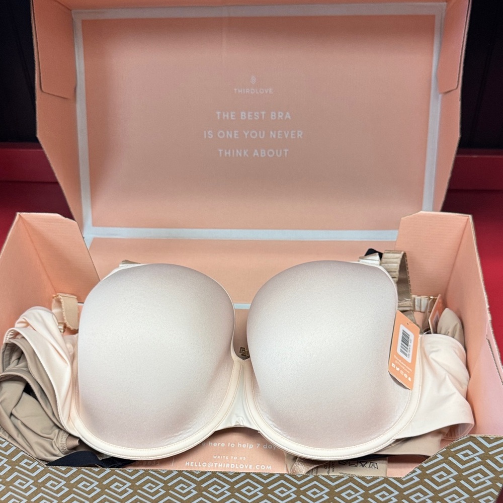 Set of 4 ThirdLove Women's Beige Bra